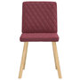 Voir la diapositive 3 : VIDAXL Chaises a manger lot de 2 rouge bordeaux tissu
