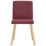 Voir la diapositive 3 : VIDAXL Chaises a manger lot de 2 rouge bordeaux tissu