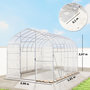 Voir la diapositive 3 : OUTSUNNY Serre tunnel jardin 12 m² - 2 portes - acier galvanisé - bâche transparente