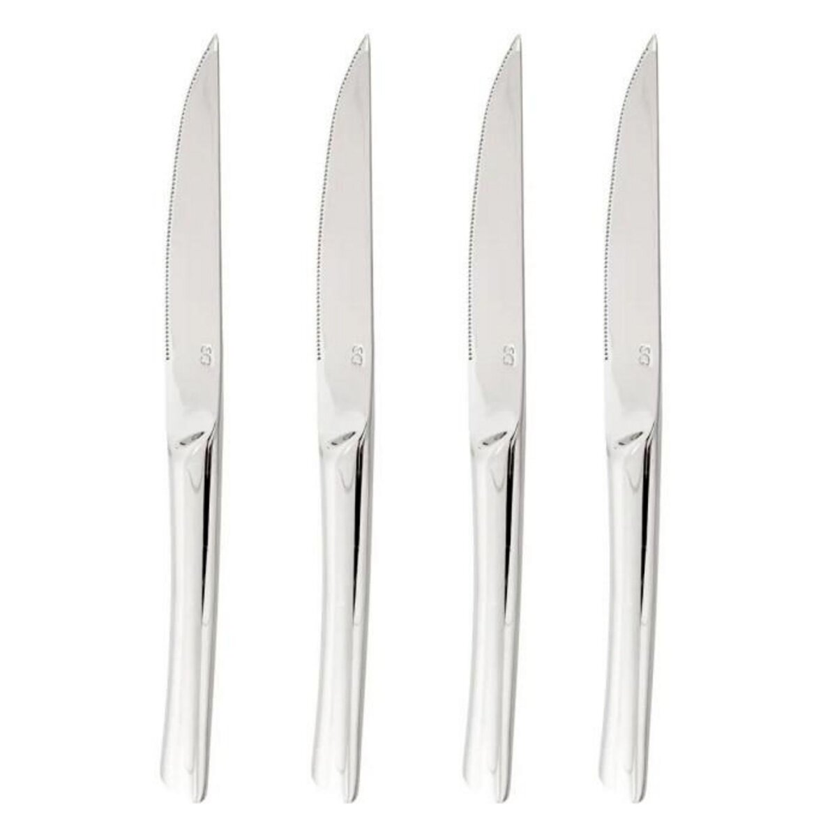 SECRET DE GOURMET Lot de 4 Couteaux à Steak  Olympe  22cm Argent