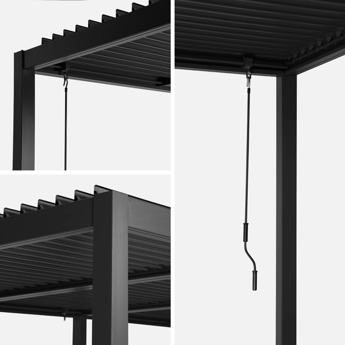 SWEEEK Pergola bioclimatique aluminium et acier lames orientables 6x3m Palace