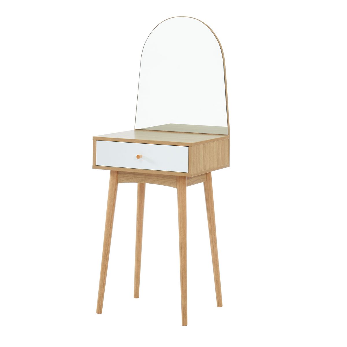 Coiffeuse avec miroir et grand tiroir L 50cm MARIE