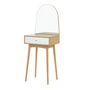 Voir la diapositive 4 : Coiffeuse avec miroir et grand tiroir L 50cm MARIE