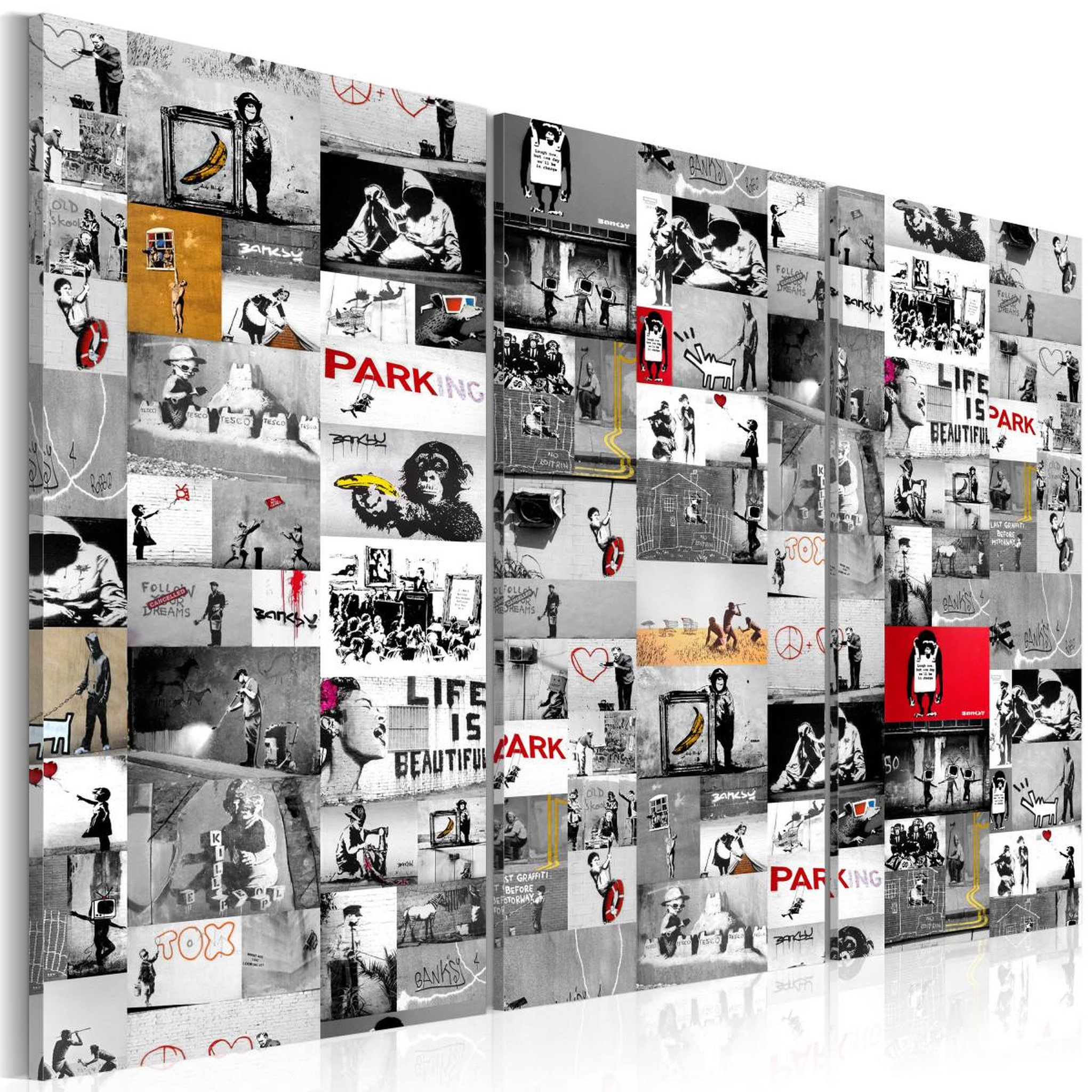 Paris Prix Tableau imprimé  street art - banksy iii. Coloris disponibles : Multicolore