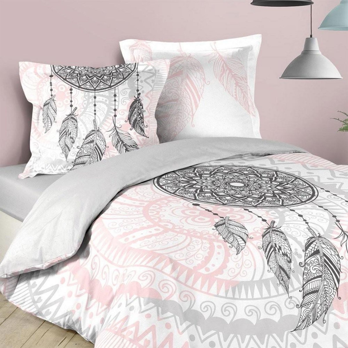 Douceur d'Intérieur Housse de couette 200x200 + 2 taies Namaste coton