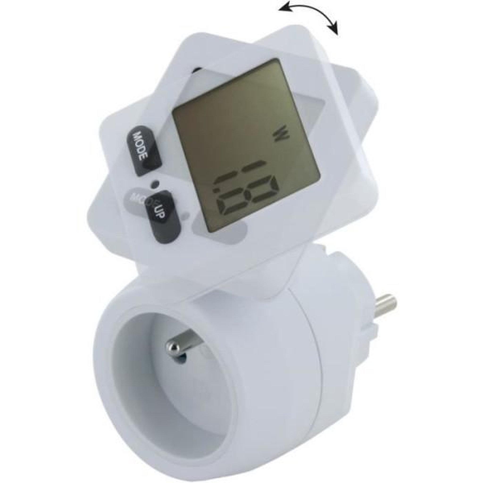 CHACON Prise mesure consommation - CHACON - 54351 - Ecran rotatif - FR