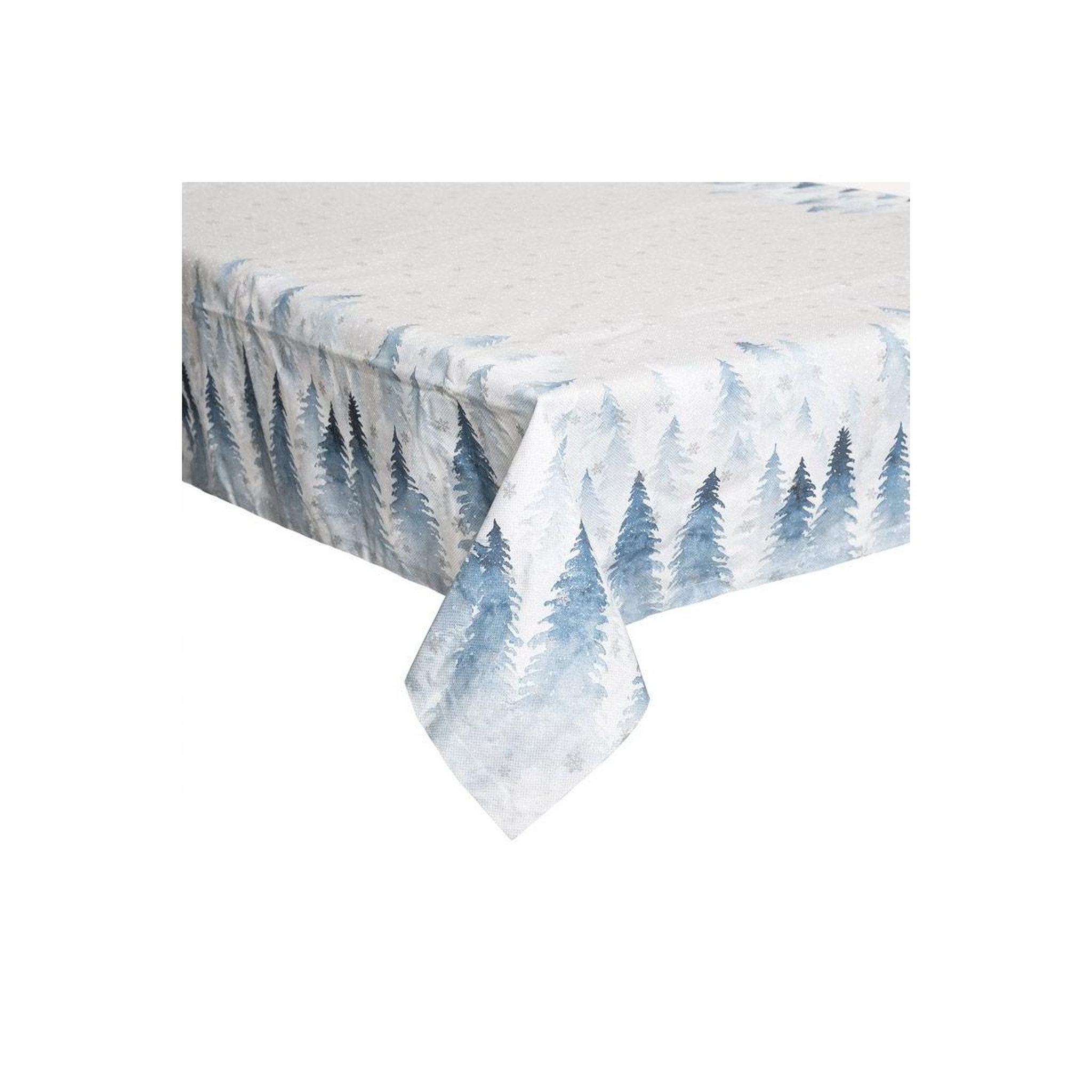 FEERIC LIGHT & CHRISTMAS Nappe imprimée sapin  hors piste  140x240cm blanc