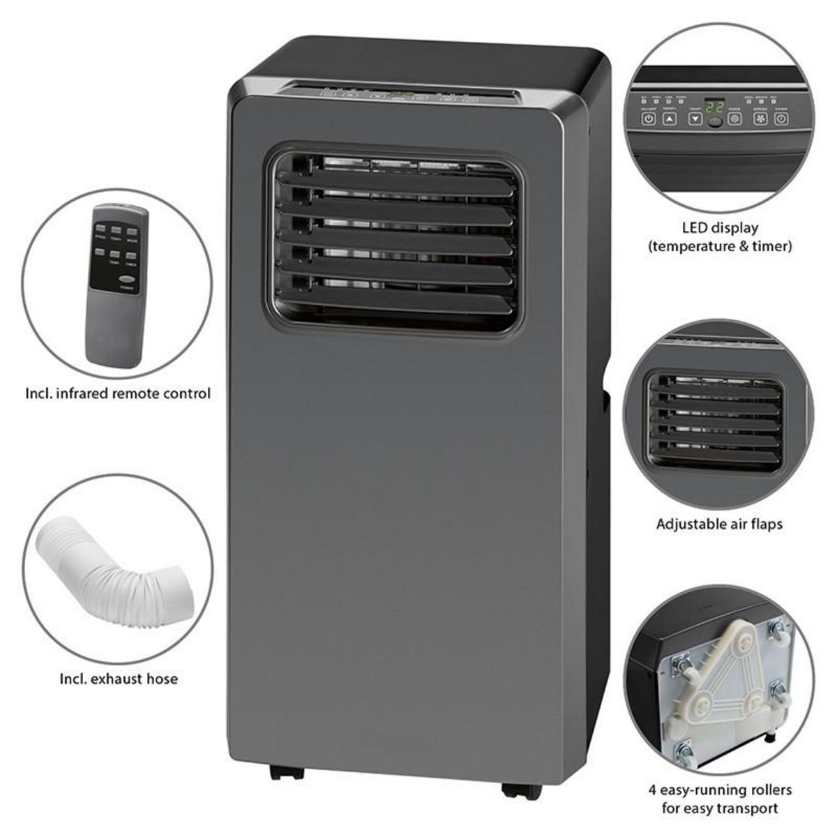 CLATRONIC Climatiseur Mobile De 8000 Btu Classe énergétique A Cl3672 Clatronic