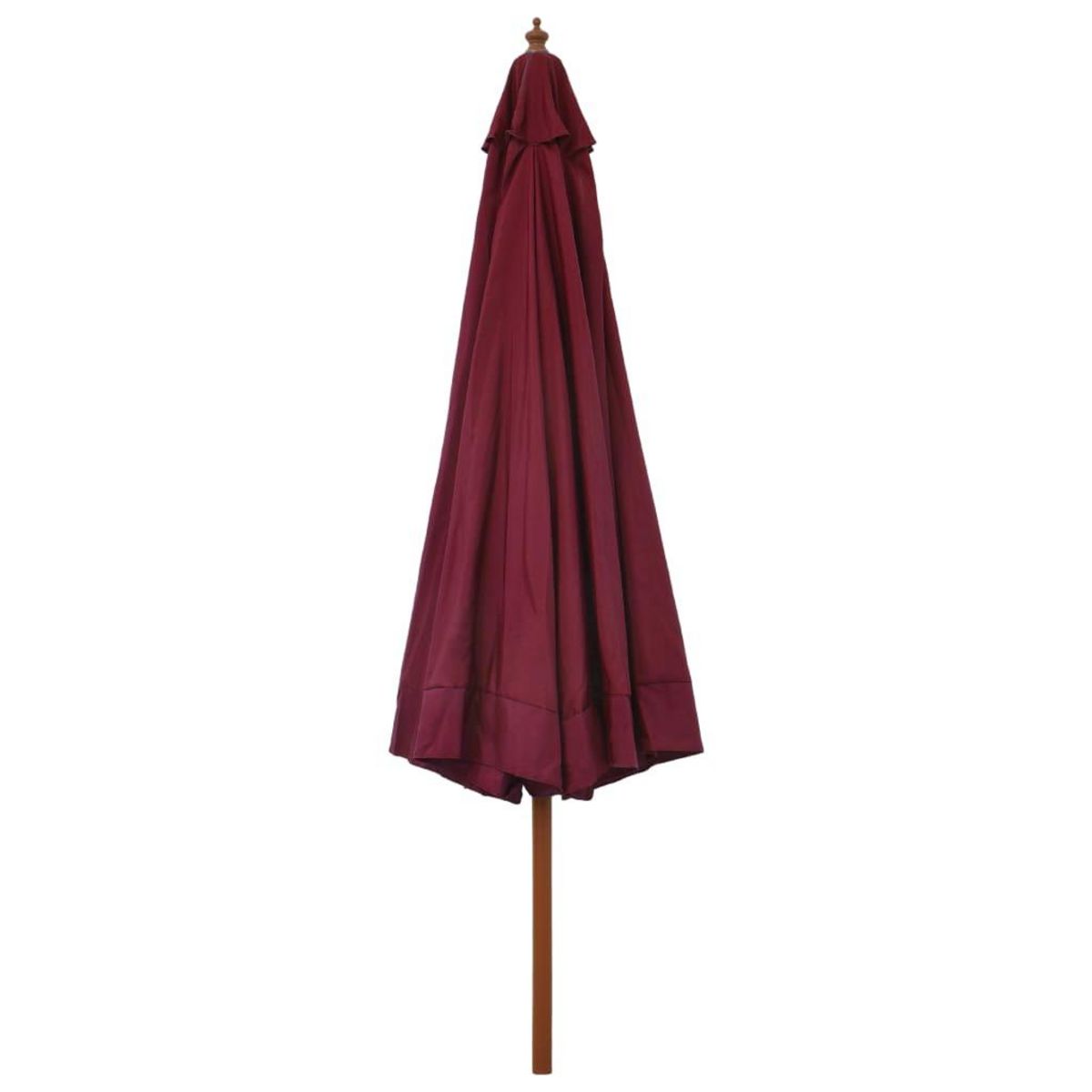 VIDAXL Parasol d'exterieur avec mat en bois 330 cm Bordeaux