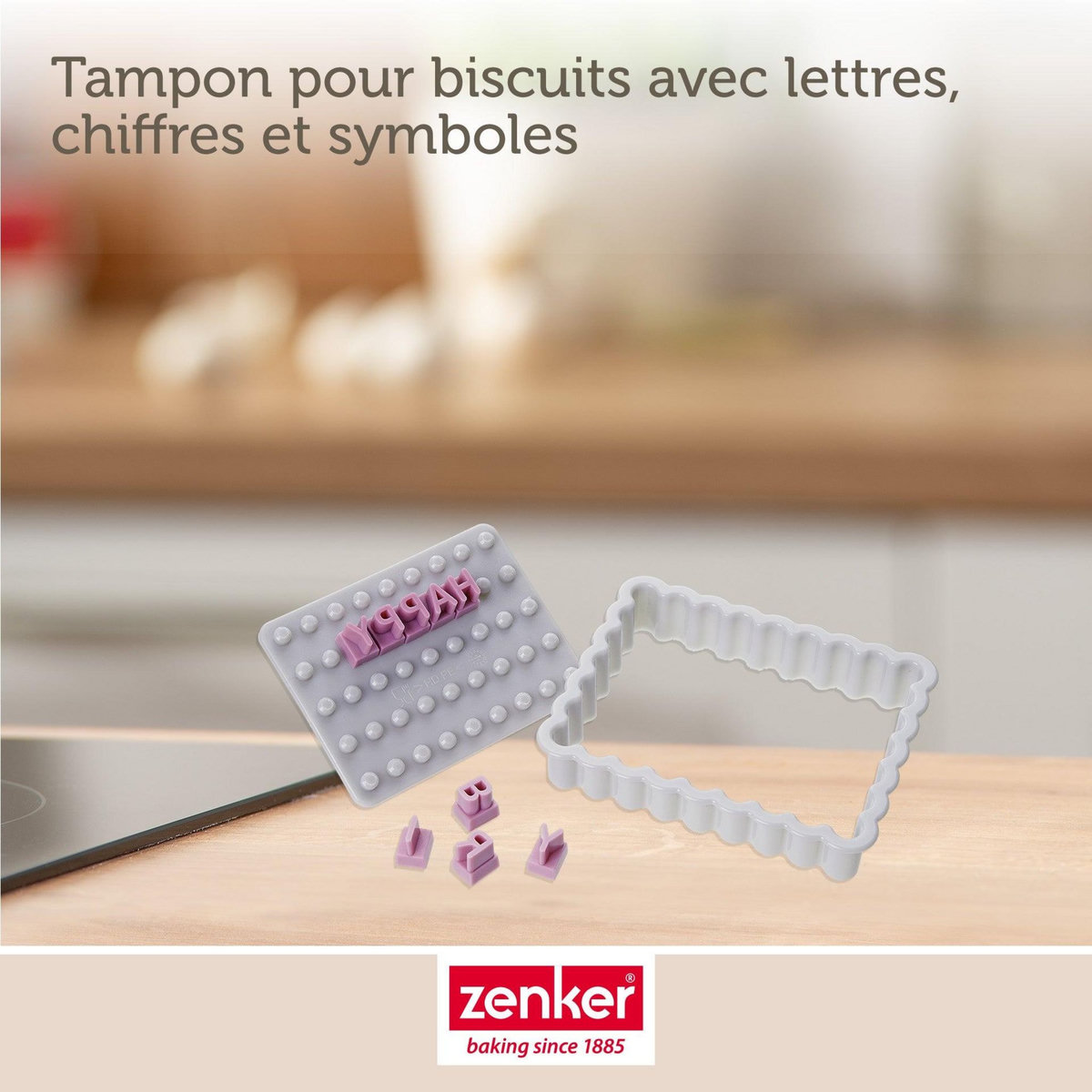 ZENKER Lot de 2 tampons alphabet pour biscuit Zenker Smart Pastry