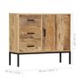 Voir la diapositive 6 : VIDAXL Buffet 88x30x71 cm Bois de manguier massif