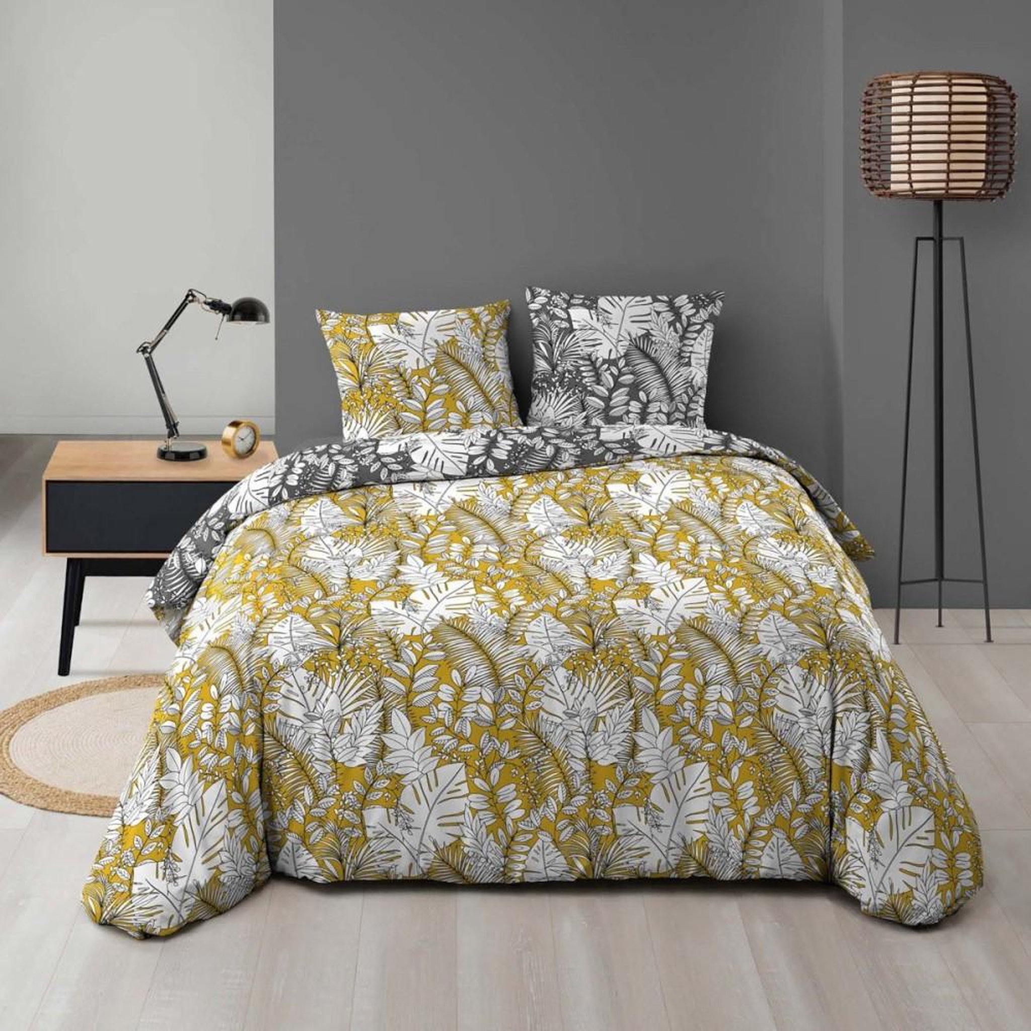 Voir la diapositive 1 : Douceur d'Intérieur Housse de couette 240x220 + 2 taies CALAOS microfibre
