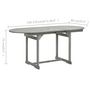 Voir la diapositive 6 : VIDAXL Table a dîner de jardin (120-170)x80x75 cm Bois d'acacia massif