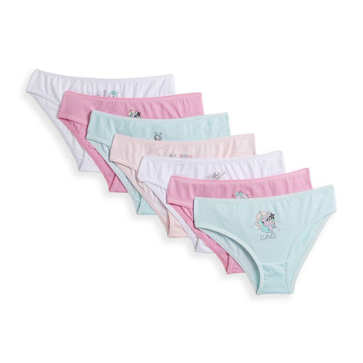 INEXTENSO Lot de 7 culottes fille 