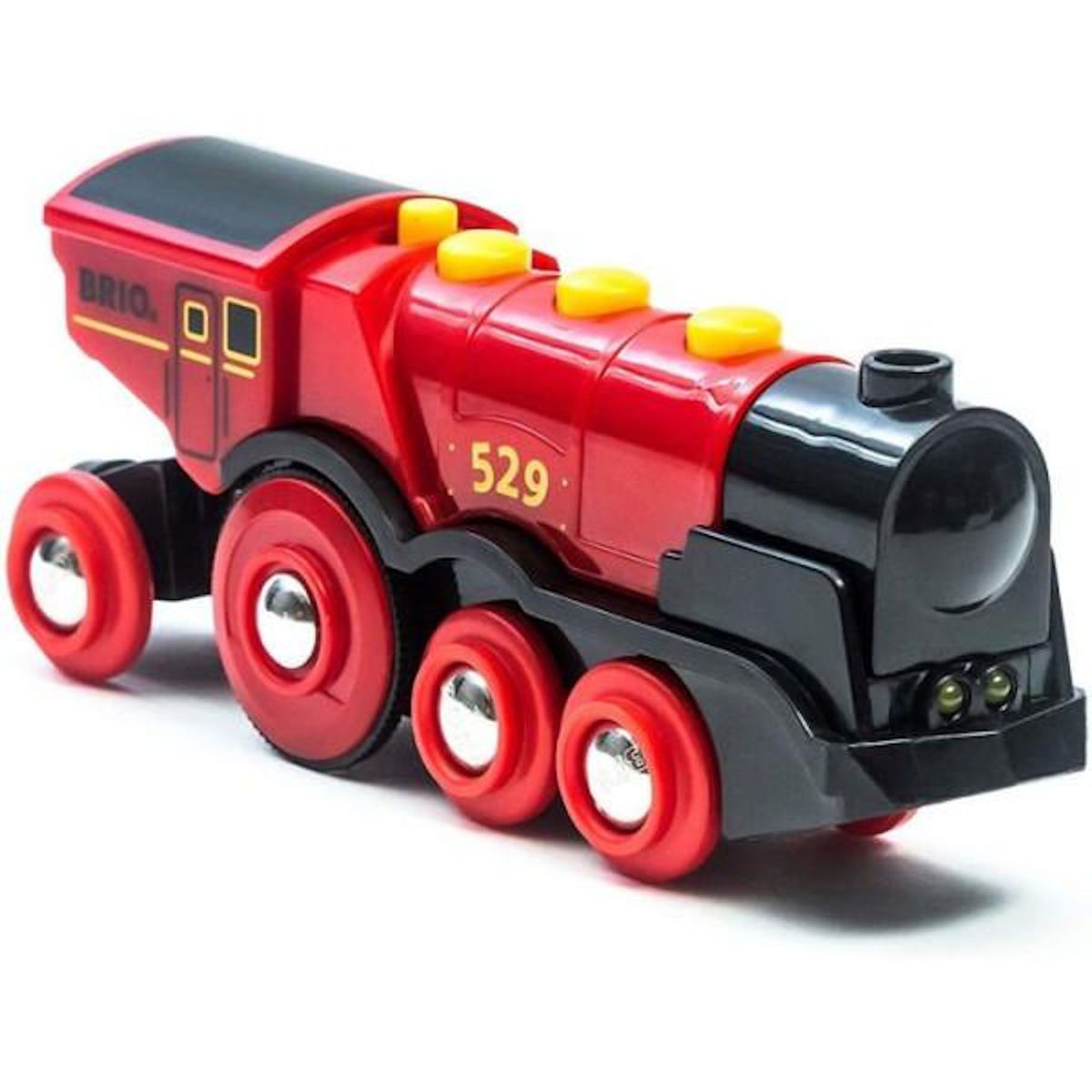 Brio Locomotive Rouge Puissante a piles BRIO - Circuit de train en bois - Ravensburger - Des 3 ans - 33592