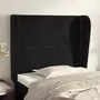VIDAXL Tete de lit avec oreilles Noir 103x23x118/128 cm Velours
