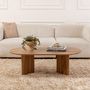 Voir la diapositive 3 : CONCEPT USINE Table basse design ovale bois 120cm RAAV