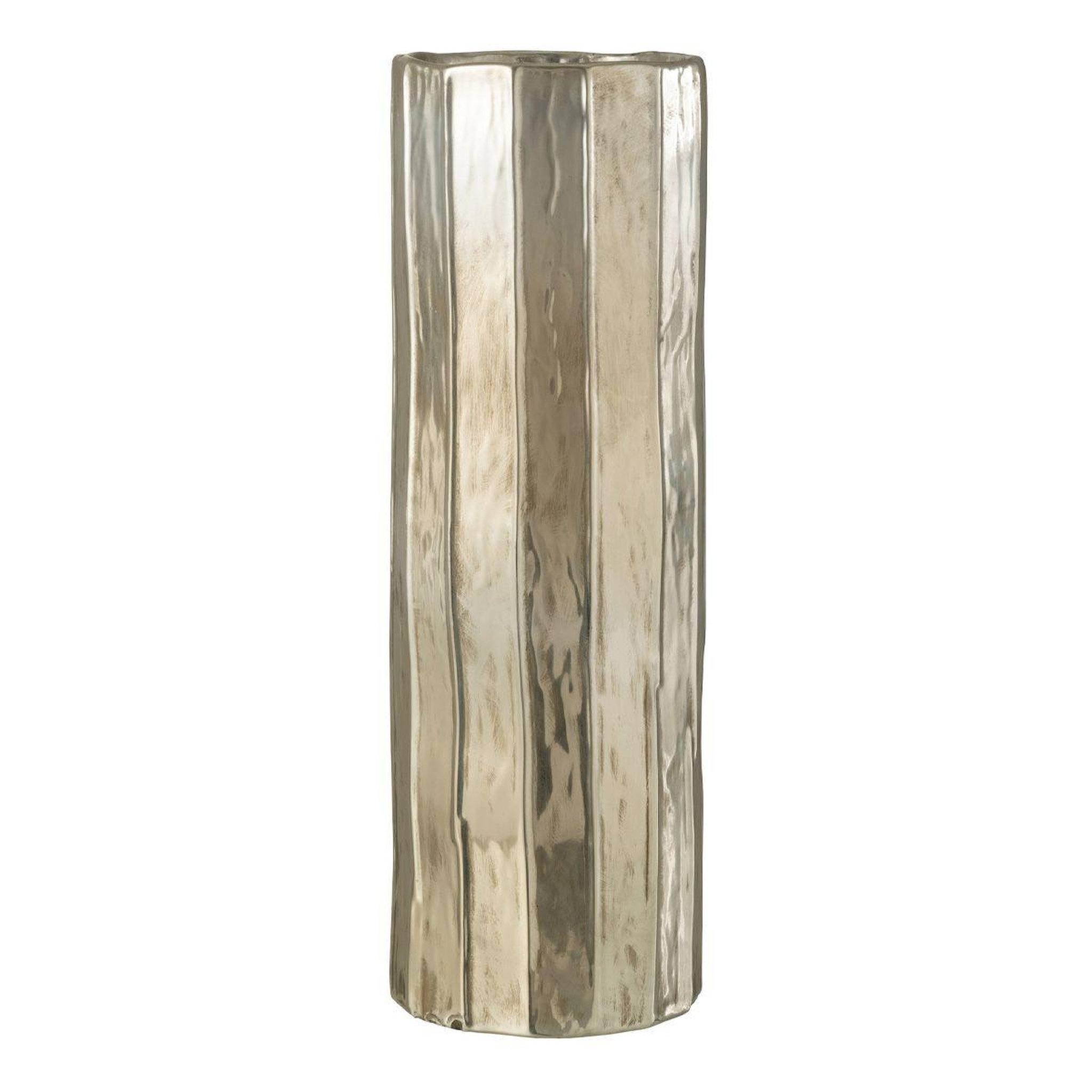 Voir la diapositive 1 : J-LINE Vase design en argile  ary  60cm argent