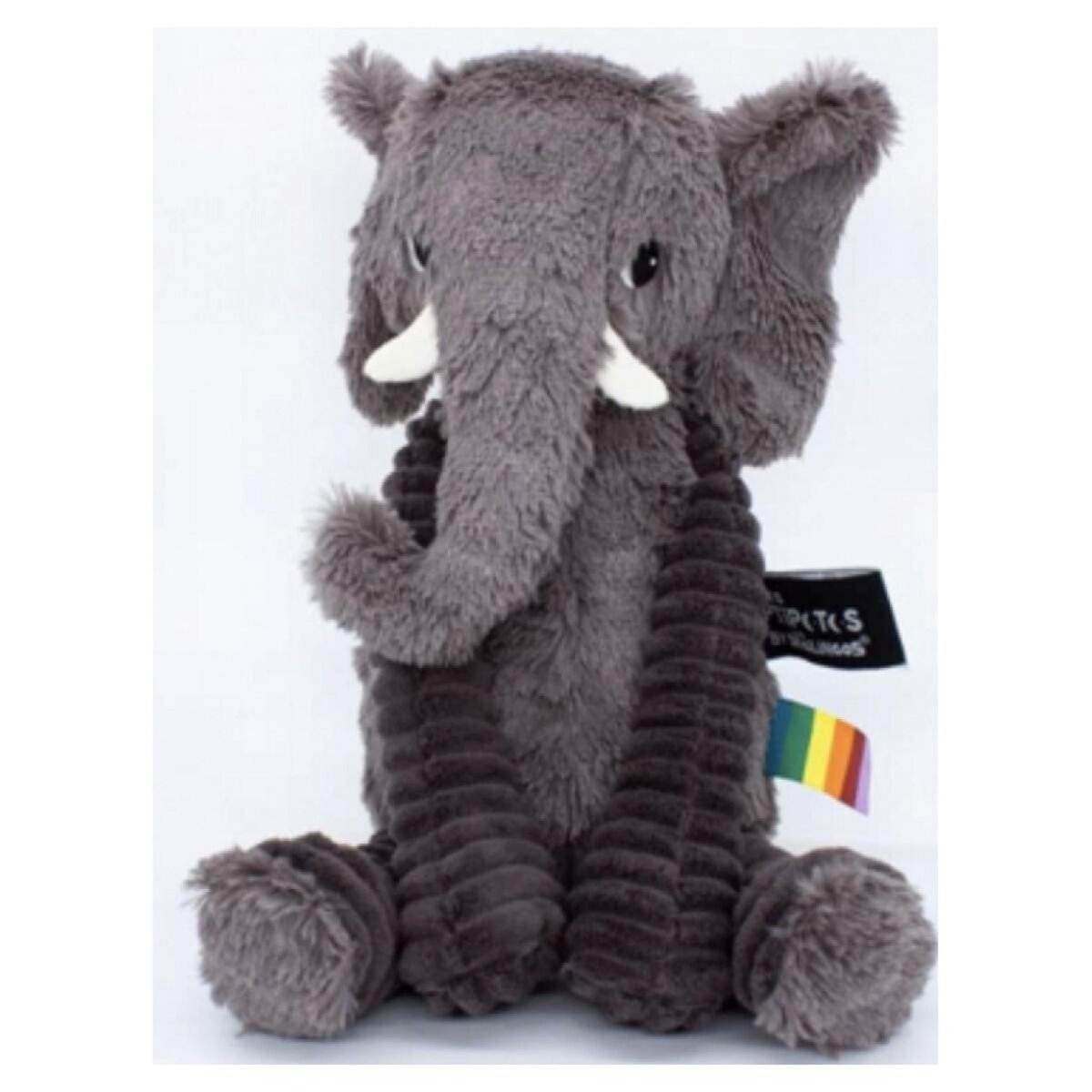 LES DEGLINGOS Peluches Dimoitou : L'éléphant gris Ptipotos pour des câlins inoubliables