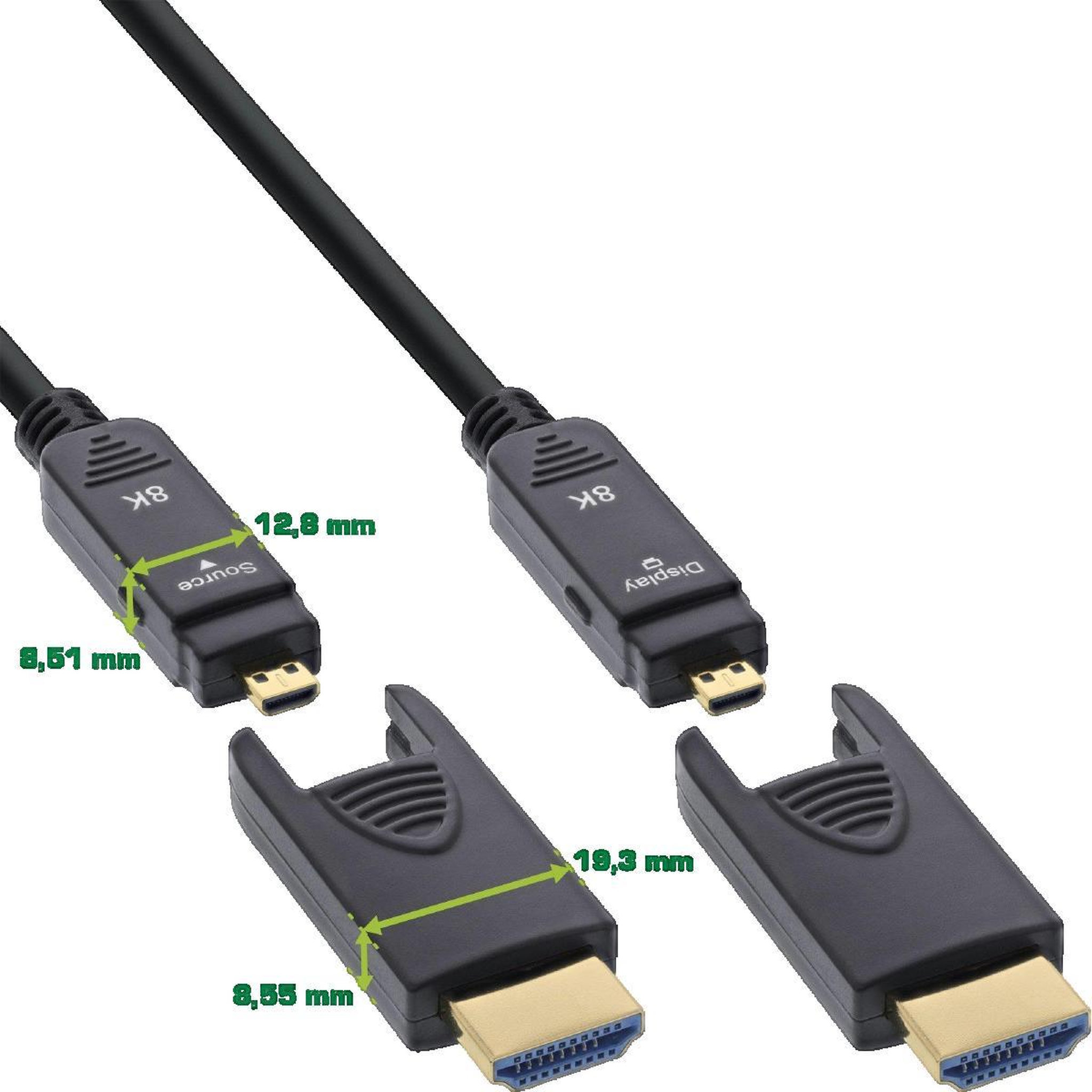 Voir la diapositive 2 : Maison & marques Câble HDMI Manhattan 4043718333776 AOC InLine® Noir 80 mètres