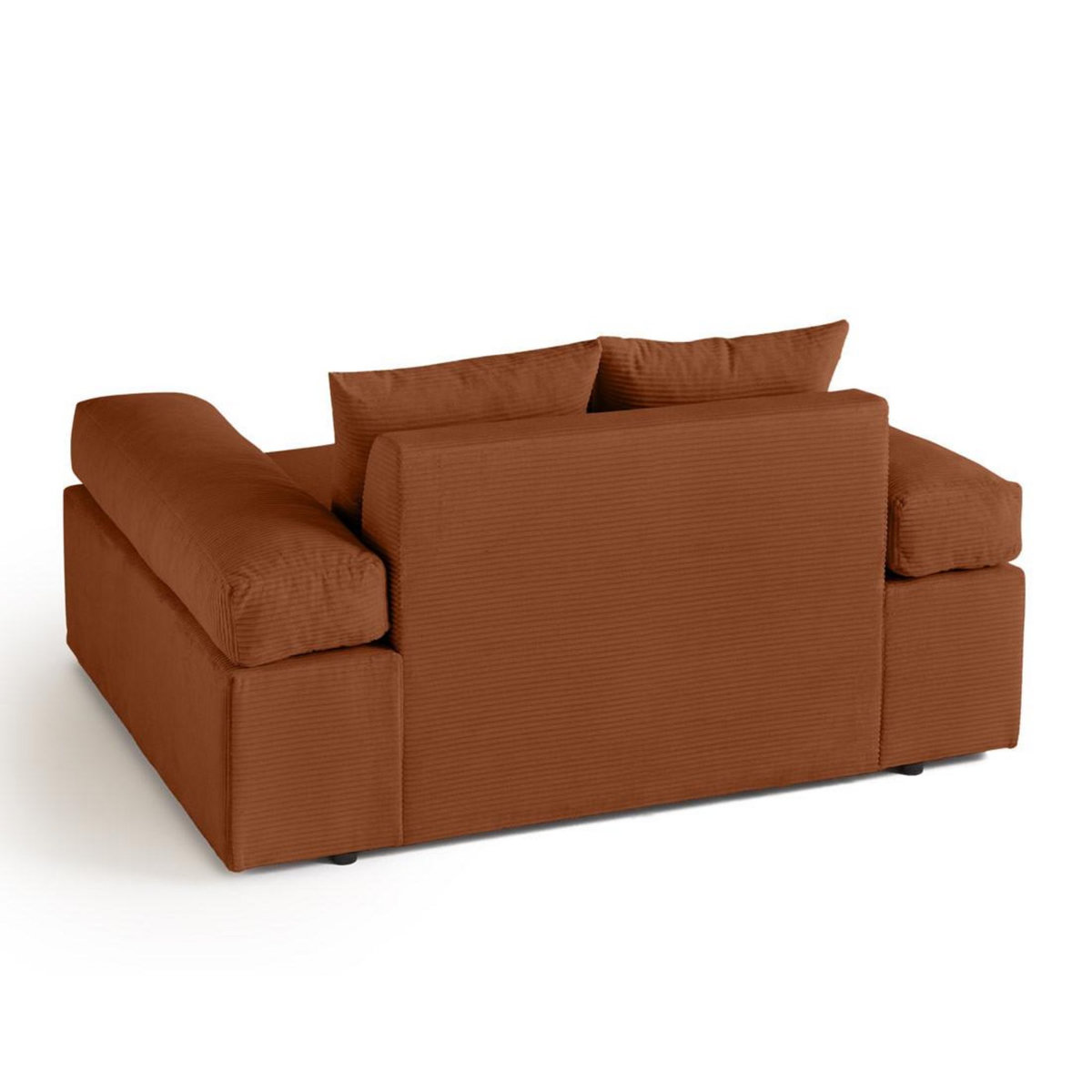 LISA DESIGN Aspen - fauteuil xl - assise profonde - velours côtelé