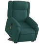 Voir la diapositive 3 : VIDAXL Fauteuil inclinable de massage electrique Vert fonce Tissu