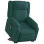 Voir la diapositive 3 : VIDAXL Fauteuil inclinable de massage electrique Vert fonce Tissu