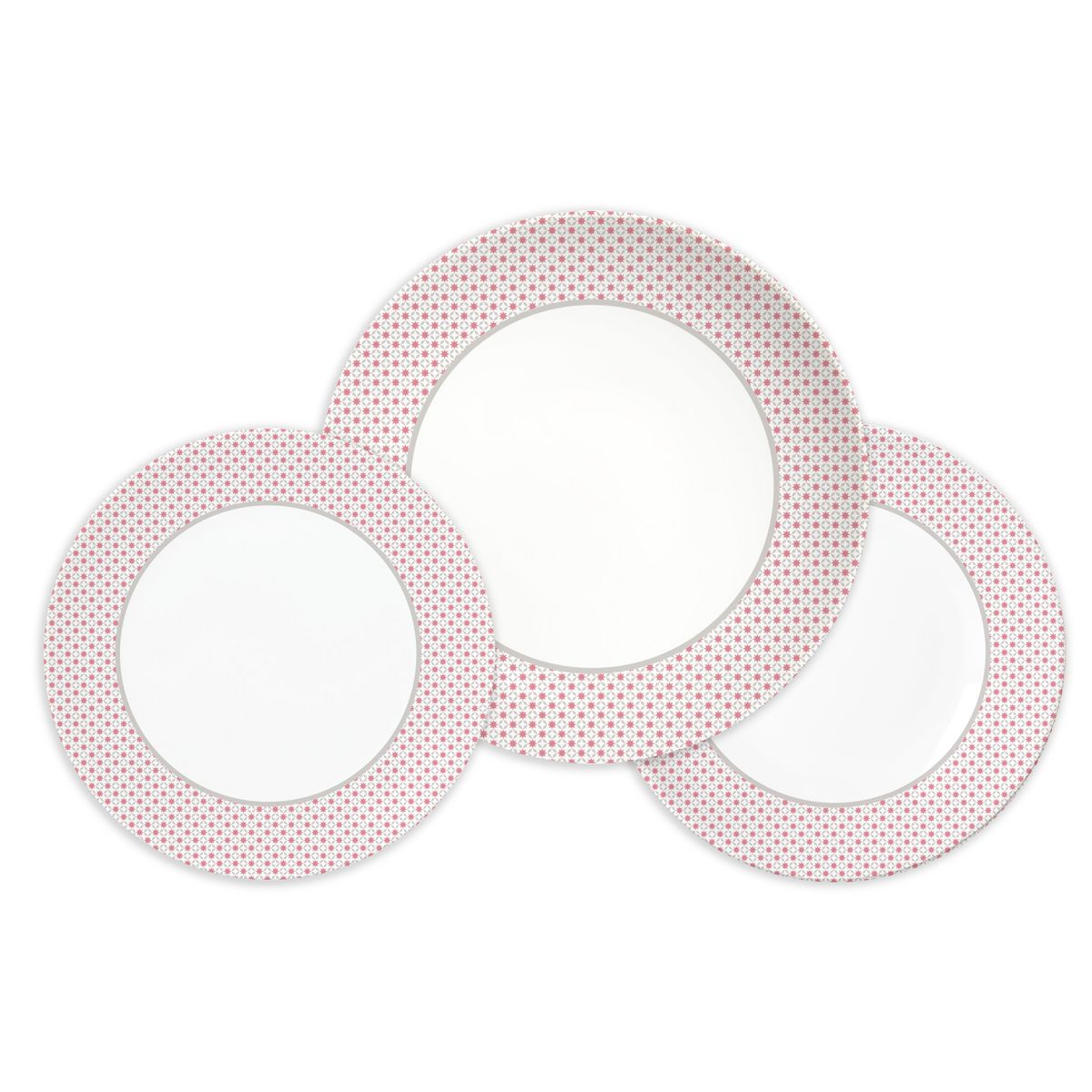 Service d'assiettes porcelaine FRIDA 18 pièces      