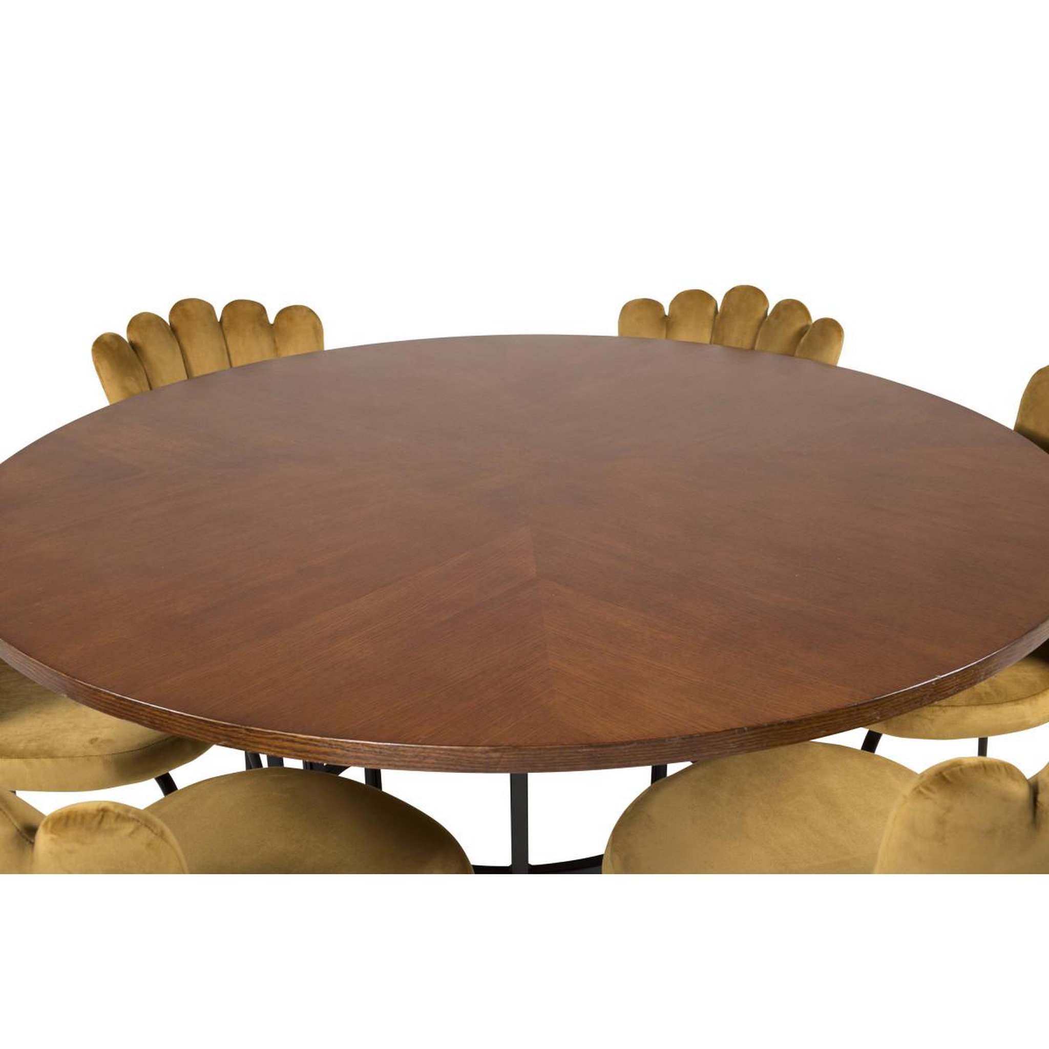 Voir la diapositive 2 : Paris Prix Ensemble table à manger & 6 chaises  copenhagen & limhamn  140cm jaune & marron