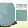 Voir la diapositive 6 : OUTSUNNY Serre de jardin tunnel 5 m² 2,45L x 2l x 1,98H m acier renforcé Ø 1,8 cm + PE haute densité 140 g/m² fenêtres porte déroulante vert