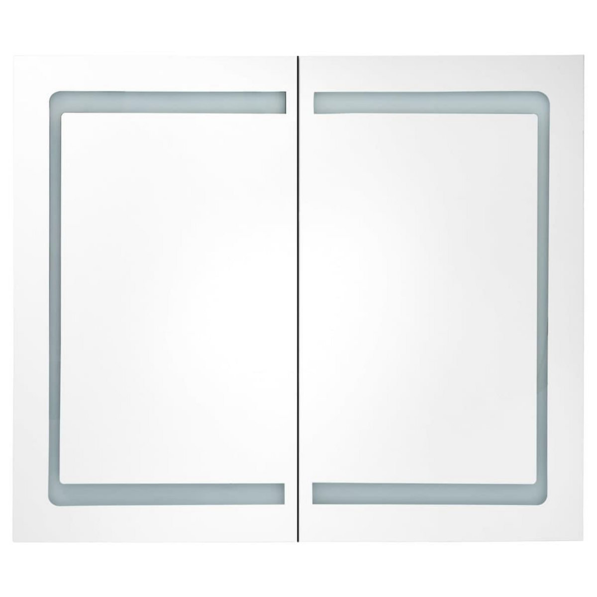VIDAXL Armoire de salle de bain a miroir LED Gris beton 80x12x68 cm