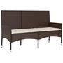 Voir la diapositive 2 : VIDAXL Banc de jardin a 3 places avec coussins Marron Resine tressee