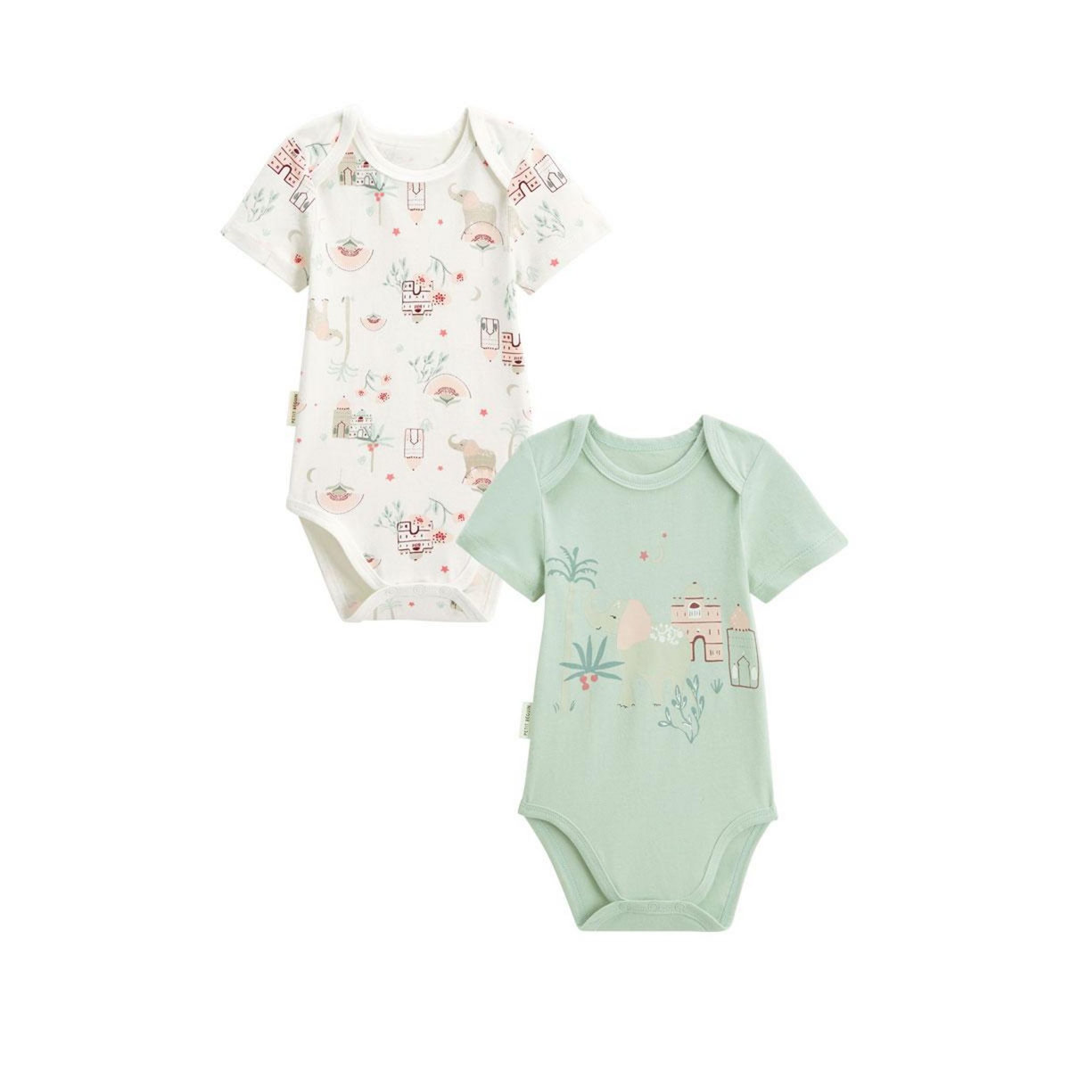 Petit Béguin Lot de 2 bodies bébé manches courtes Arya