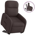 VIDAXL Fauteuil inclinable marron fonce tissu