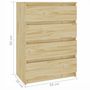Voir la diapositive 6 : VIDAXL Armoire d'appoint 60x36x84 cm Bois de pin massif