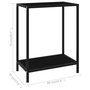 Voir la diapositive 6 : VIDAXL Table console Noir 60x35x75 cm Verre trempe