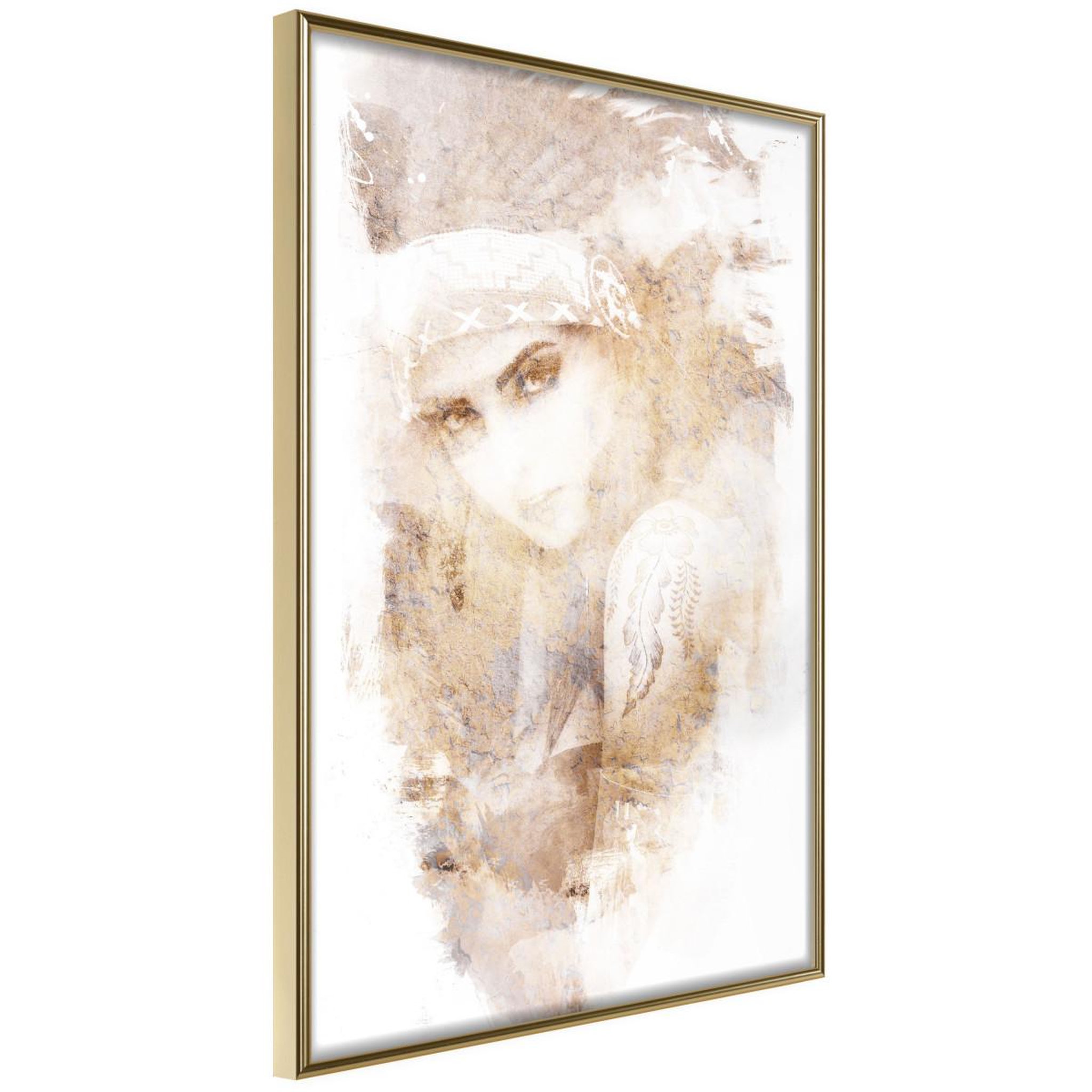 Paris Prix Affiche murale encadrée  mysterious look beige