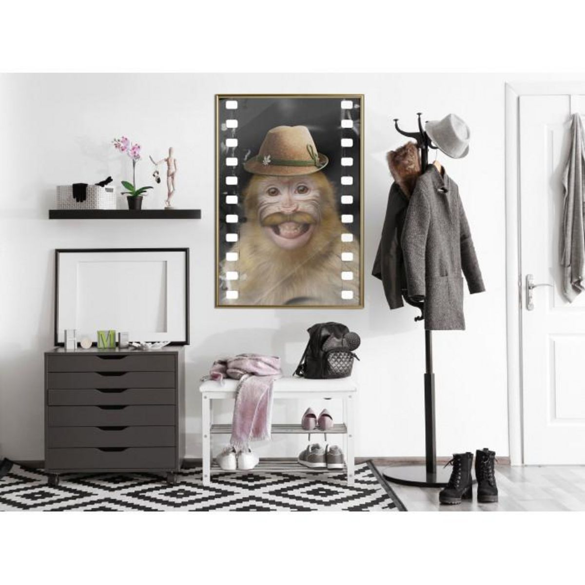 Paris Prix Affiche Murale Encadrée  Dressed Up Monkey