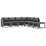 Voir la diapositive 2 : VIDAXL Salon de jardin 7 pcs avec coussins Resine tressee Gris