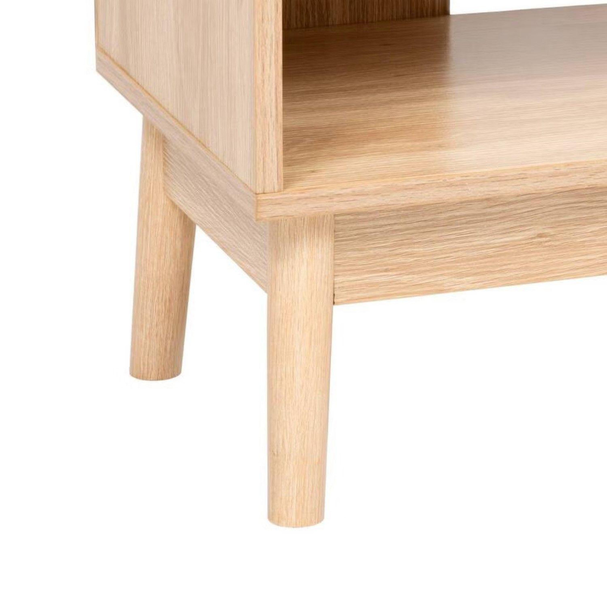 Voir la diapositive 5 : FIVE Meuble sous vasque 2 portes et 1 niche effet bois naturel abana - beige