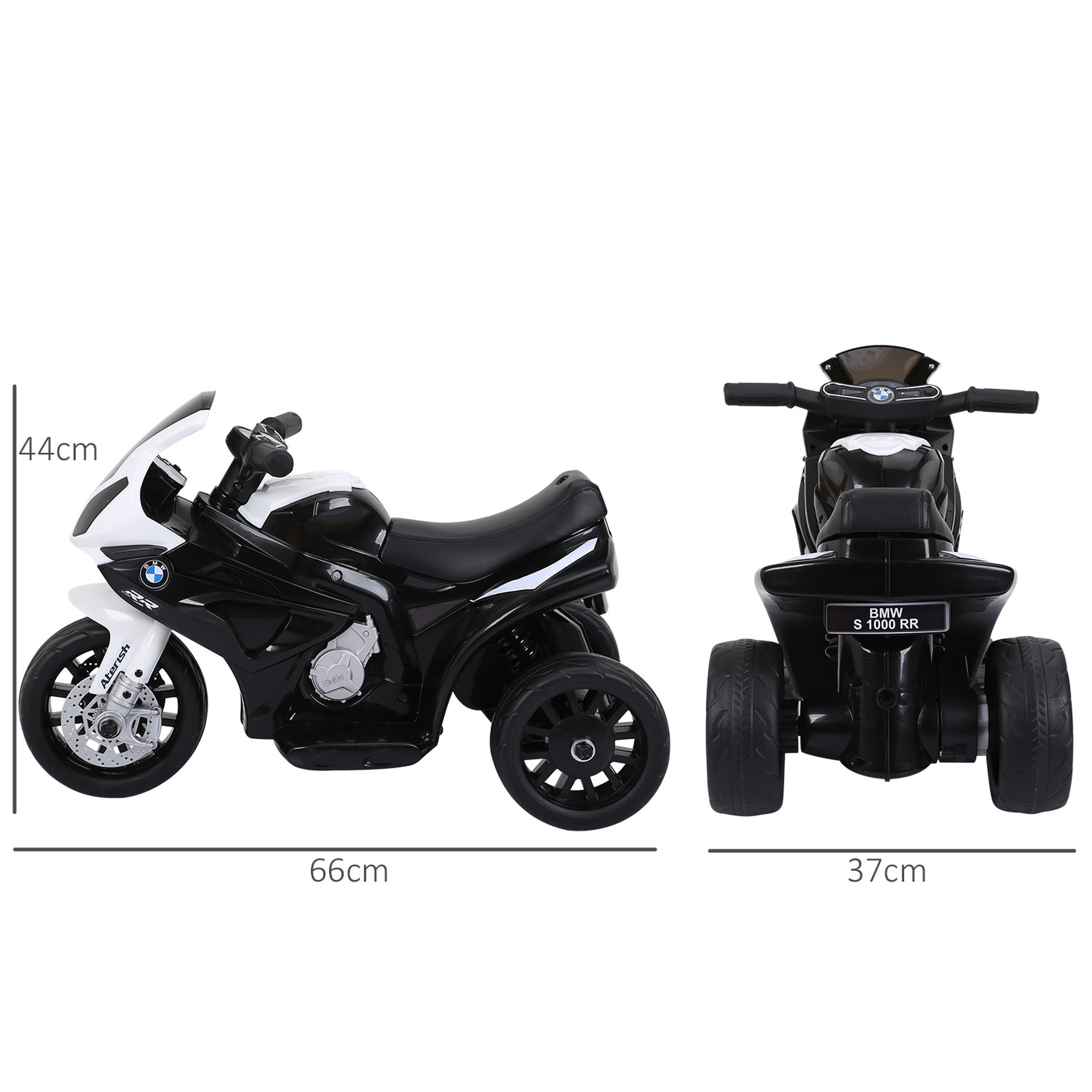 Voir la diapositive 3 : BMW Moto électrique pour enfants 3 roues 6 V 2,5 Km/h effets lumineux et sonores noir BMW S1000 RR