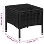 Voir la diapositive 5 : VIDAXL Ensemble de bistro 3 pcs Resine tressee Noir