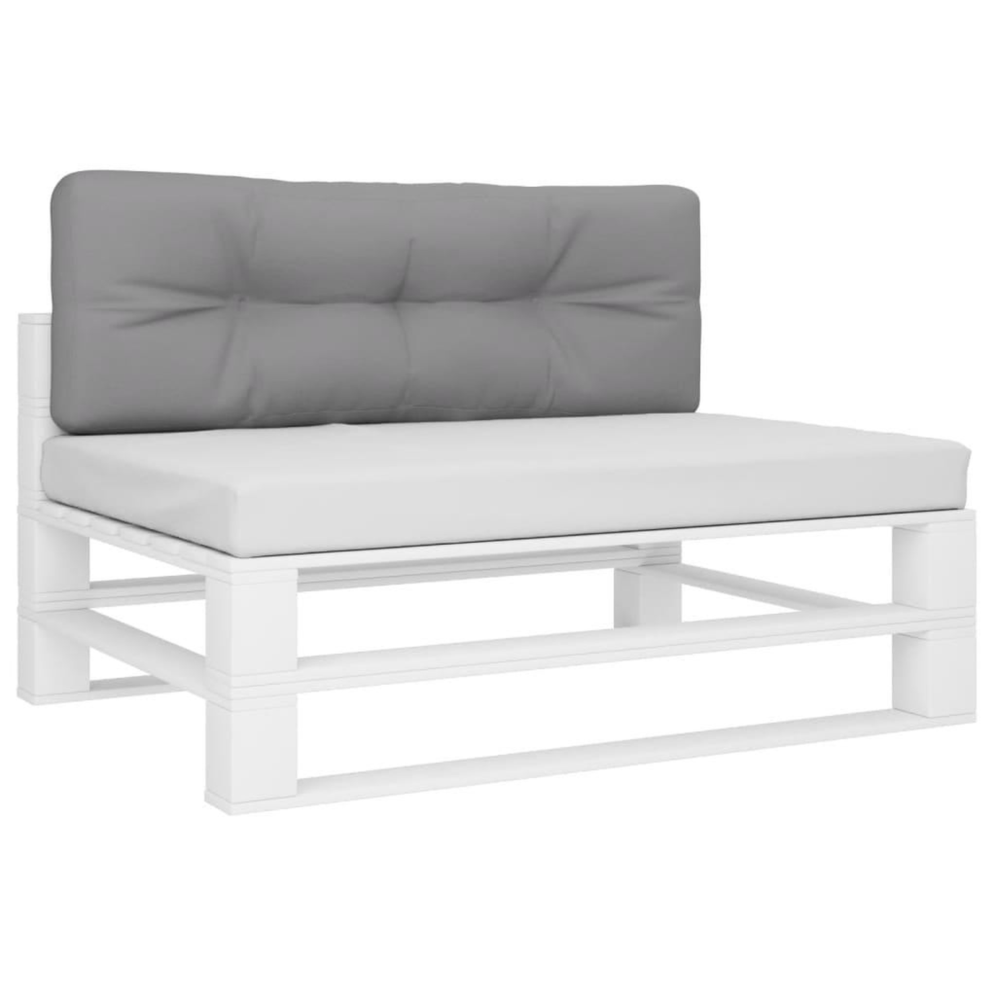 Voir la diapositive 3 : VIDAXL Coussin de palette gris 120x40x12 cm tissu