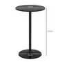 HOMCOM Table de bar ronde style contemporain dim. 60L x 60l x 102H cm noir