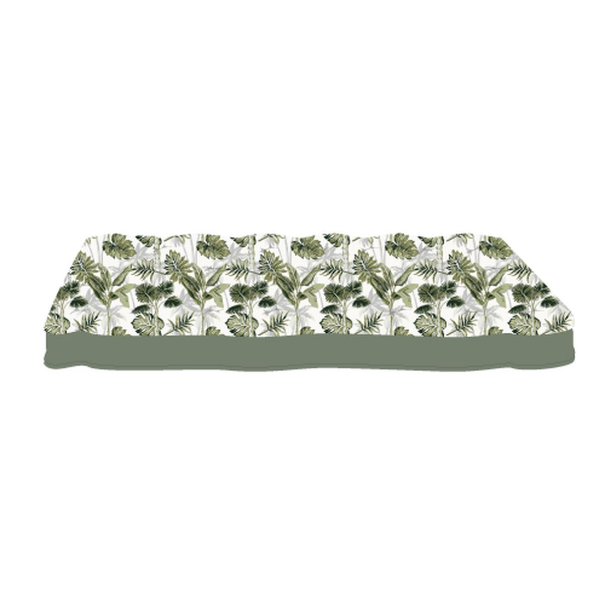 DECO AND CO Coussin palette en coton motif tropical 