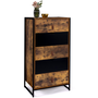 Voir la diapositive 1 : ID MARKET Chiffonnier 5 tiroirs CHICAGO 60 cm commode semainier design industriel