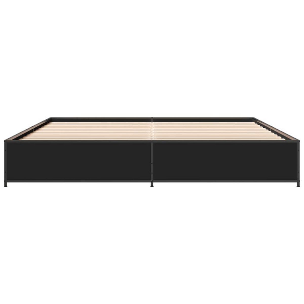 VIDAXL Cadre de lit sans matelas noir 200x200 cm