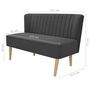 Voir la diapositive 4 : VIDAXL Canape 117x55,5x77 cm Tissu Gris fonce