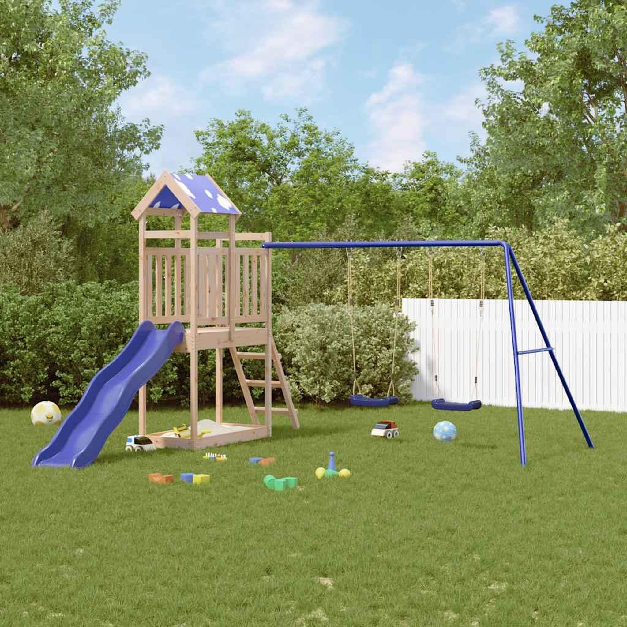 VIDAXL Aire de jeux d'exterieur bois de pin massif