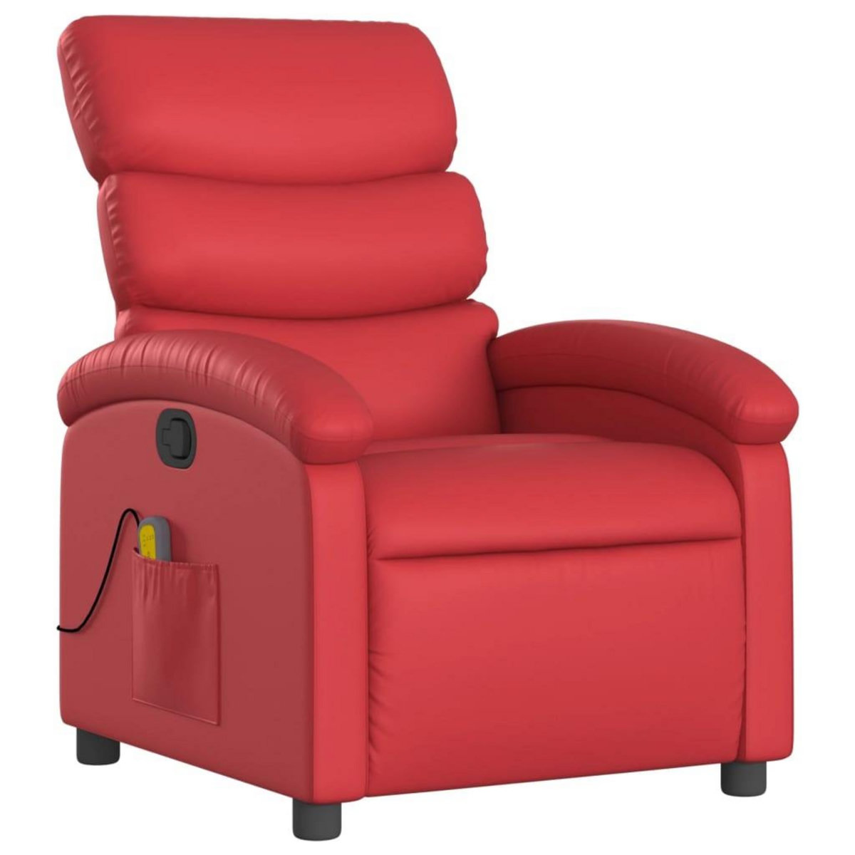 VIDAXL Fauteuil de massage inclinable rouge similicuir